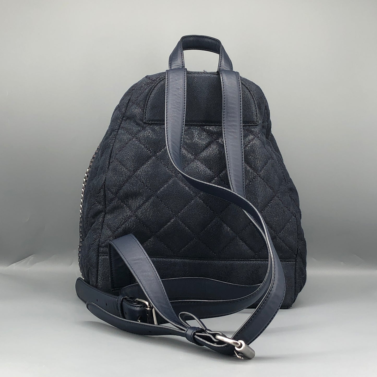 Stella McCartney Quilted Eco Nylon Mini Backpack Navy