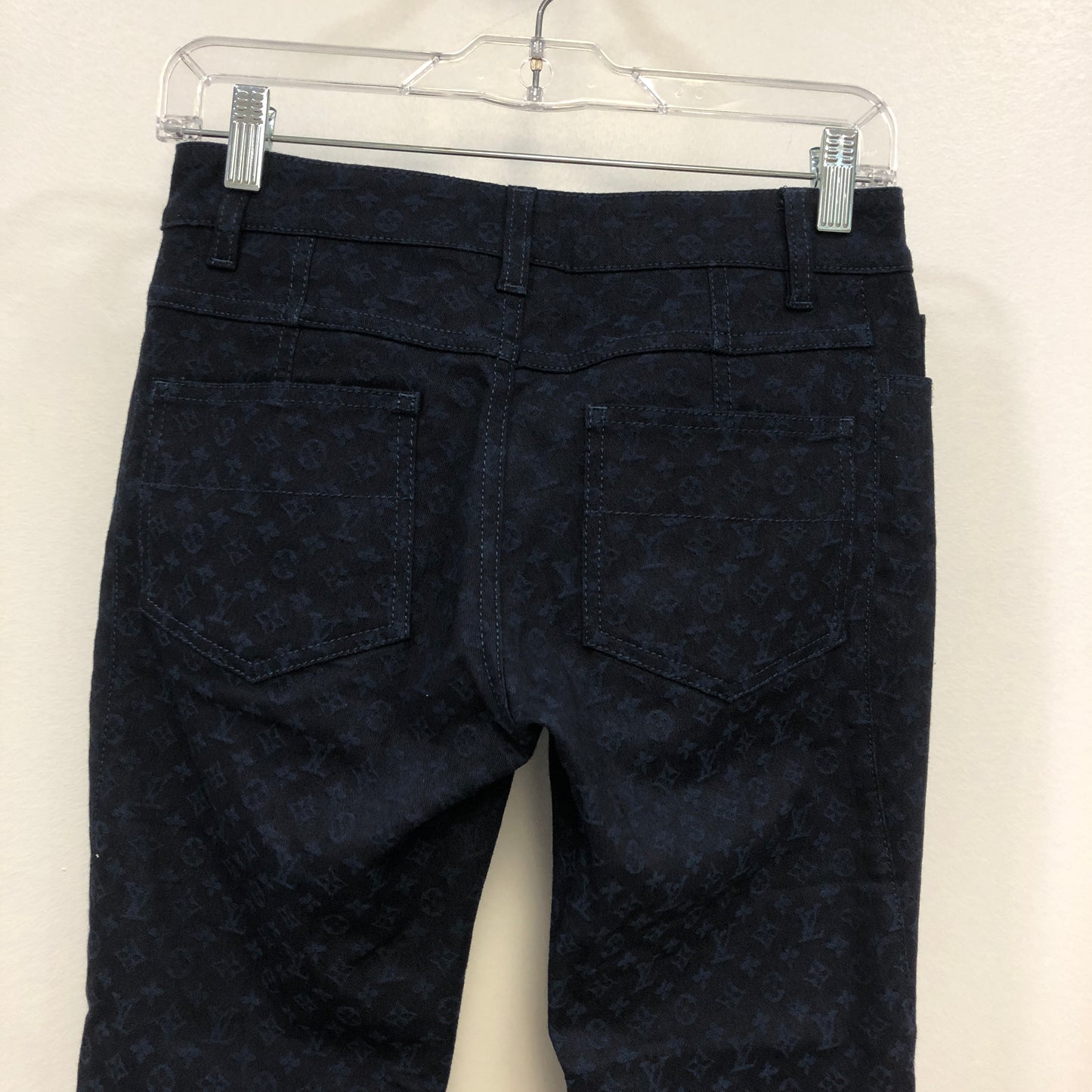 Louis Vuitton Monogram Navy Slim Fit Pants Size 36