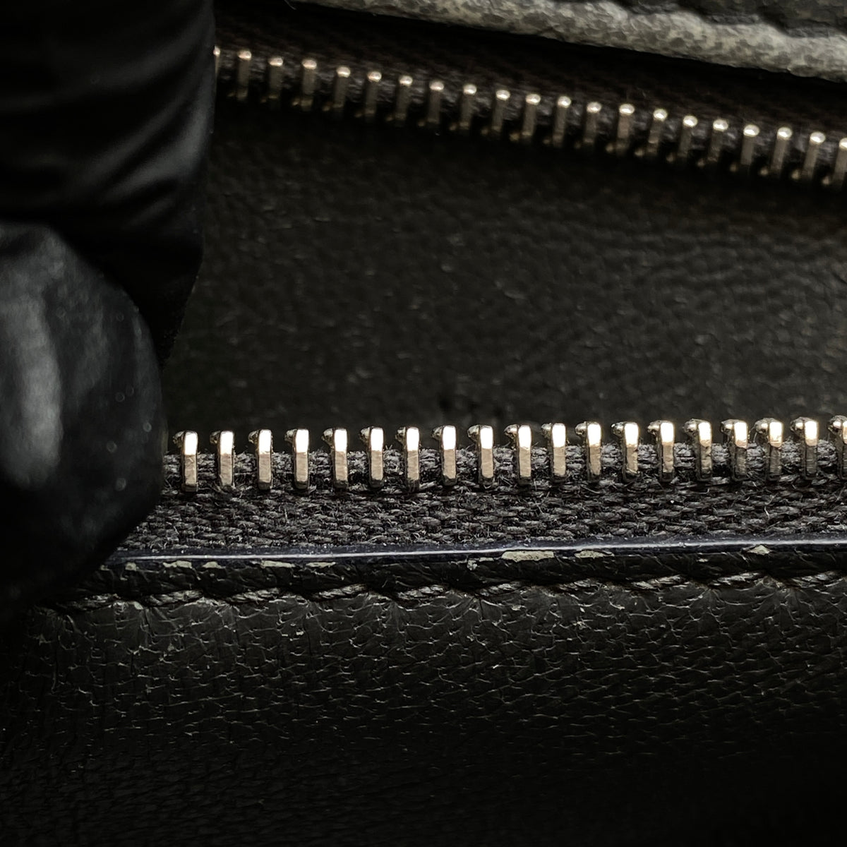 Balenciaga Dark Grey Croc Embossed Leather Hourglass Bag