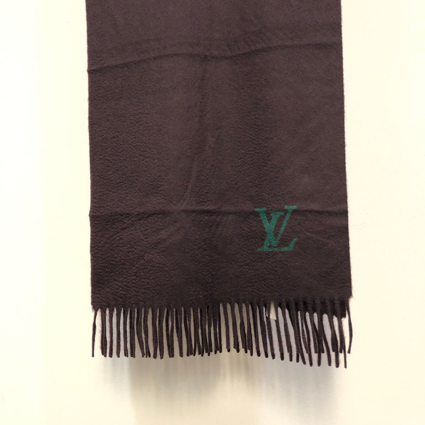 Louis Vuitton Plum Brown Cashmere Scarf