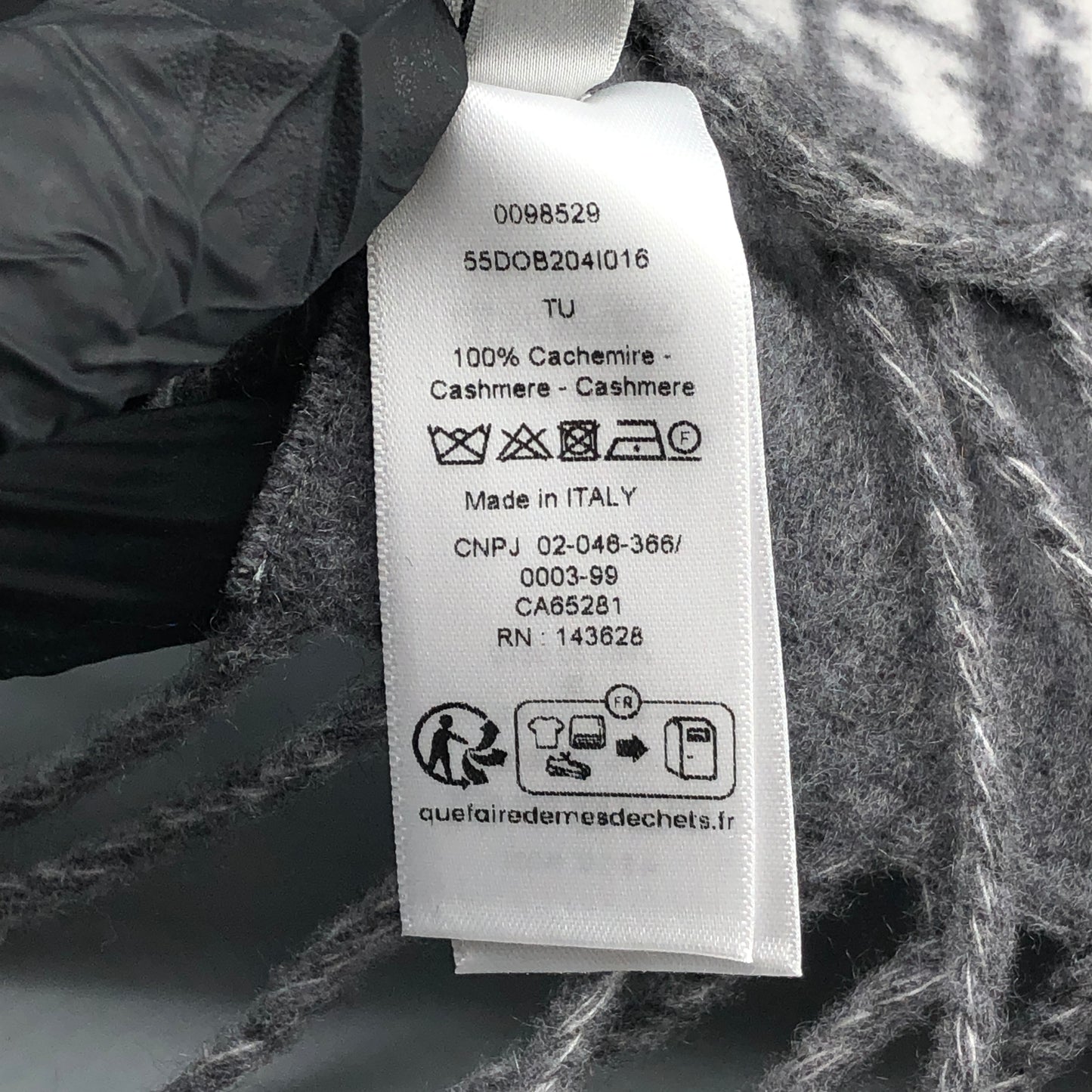 Dior Oblique Scarf Grey New with Box