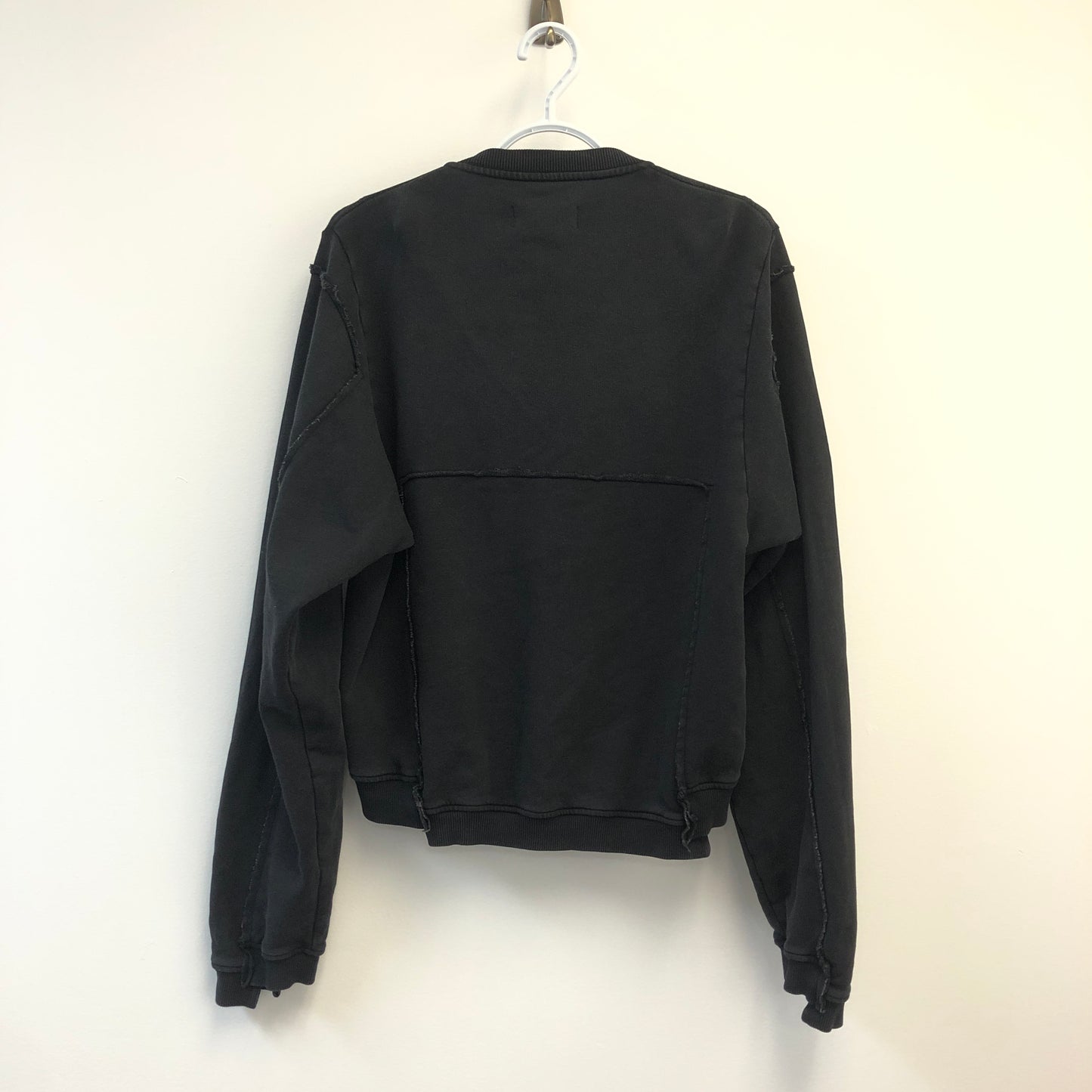 Martine Rose Logo Half-Zip Cropped Hoodie S Black