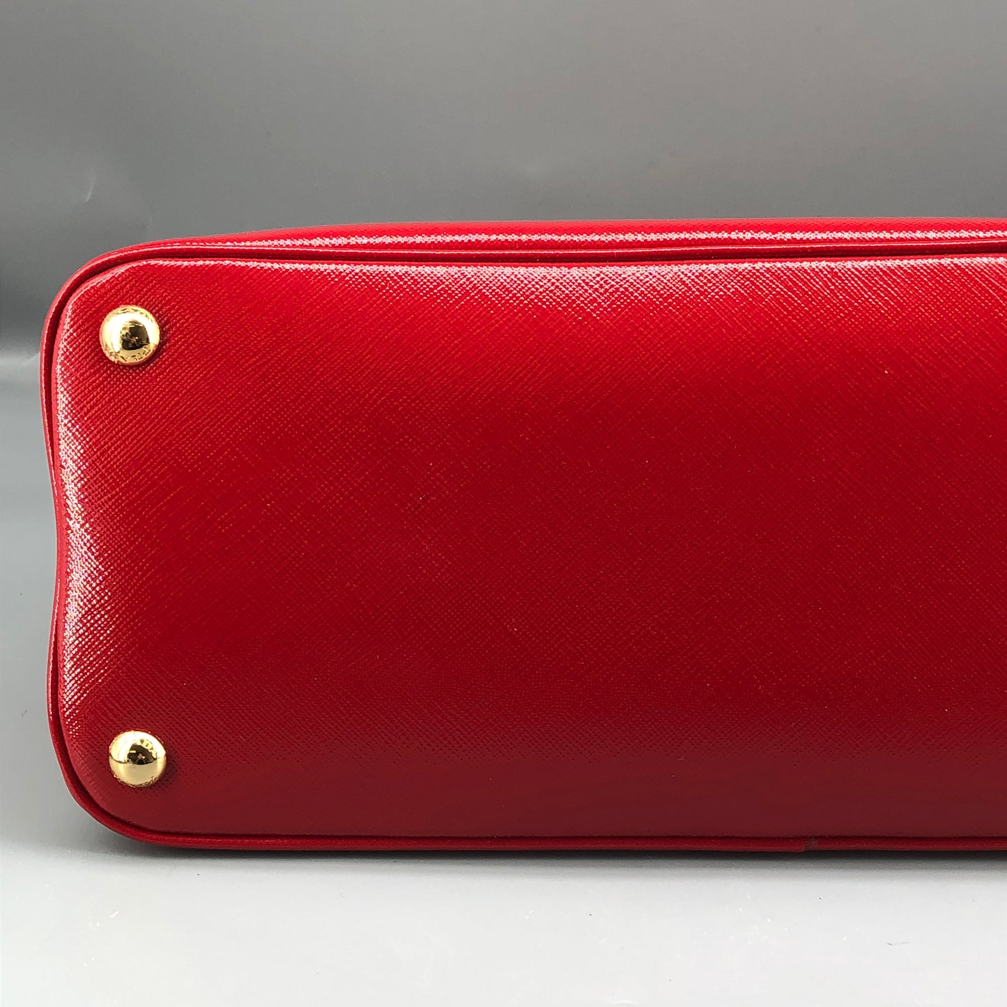 Prada Vernice Saffiano Promenade Dome Satchel Bag Red