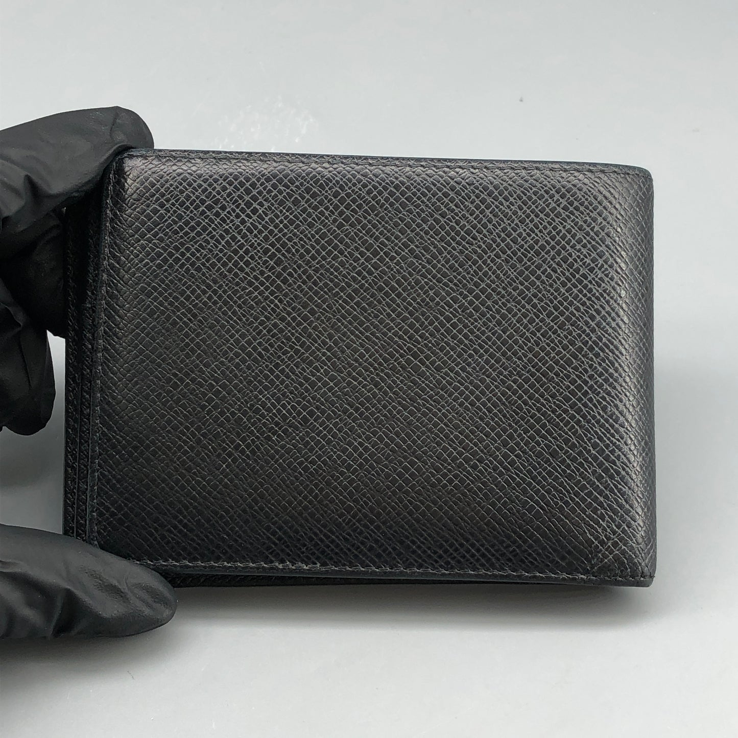 Louis Vuitton Taiga Leather Bifold Wallet Black