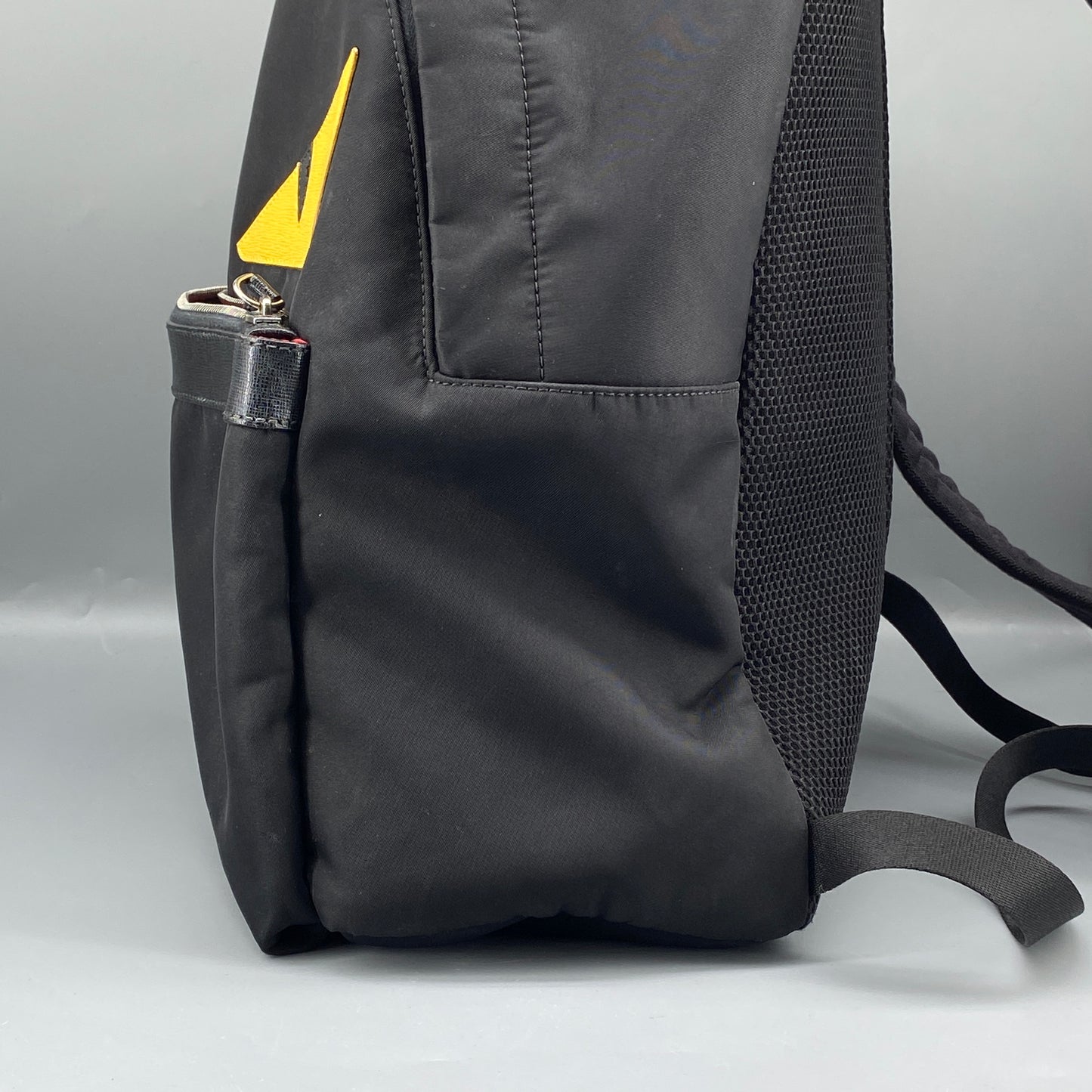 FENDI Black Nylon Monster Eyes Backpack