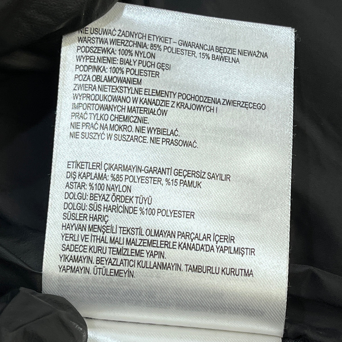 Canada Goose Black Parka Size M