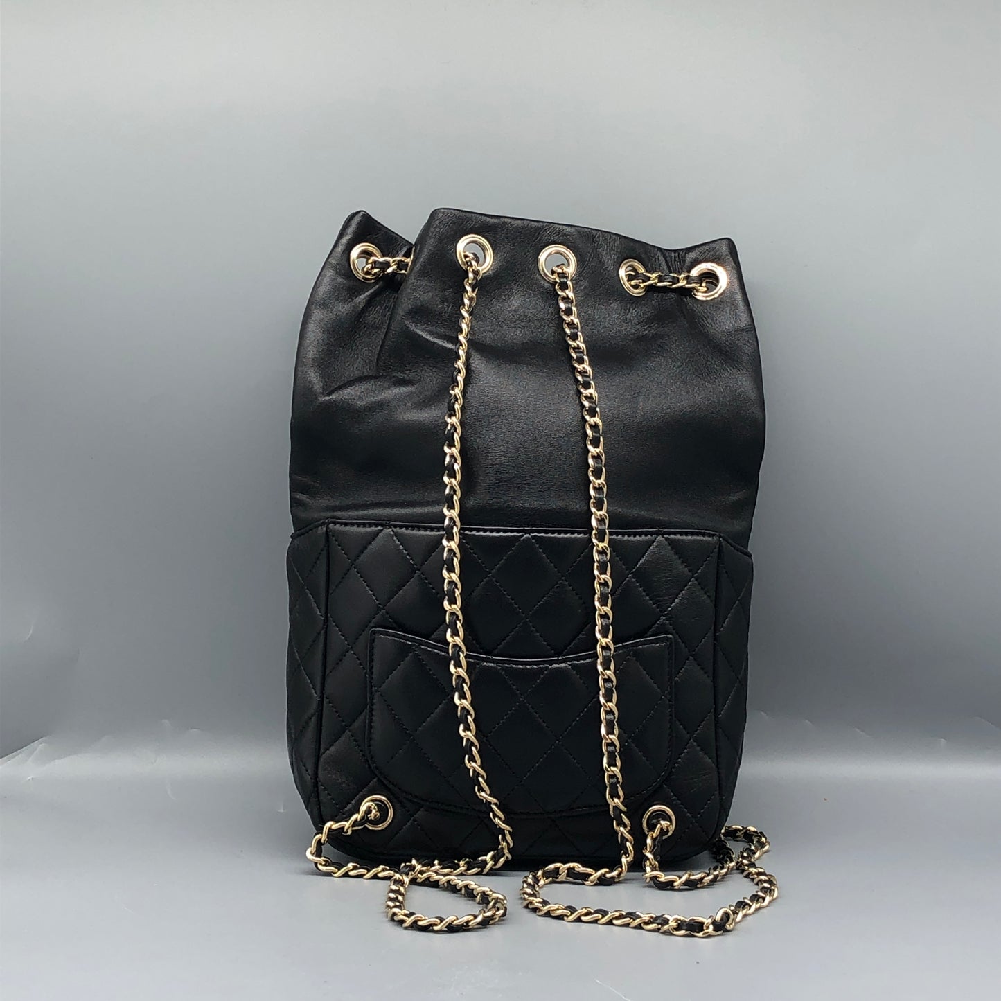 Chanel Lambskin Quilted Small In Seoul Backpack Bag Black