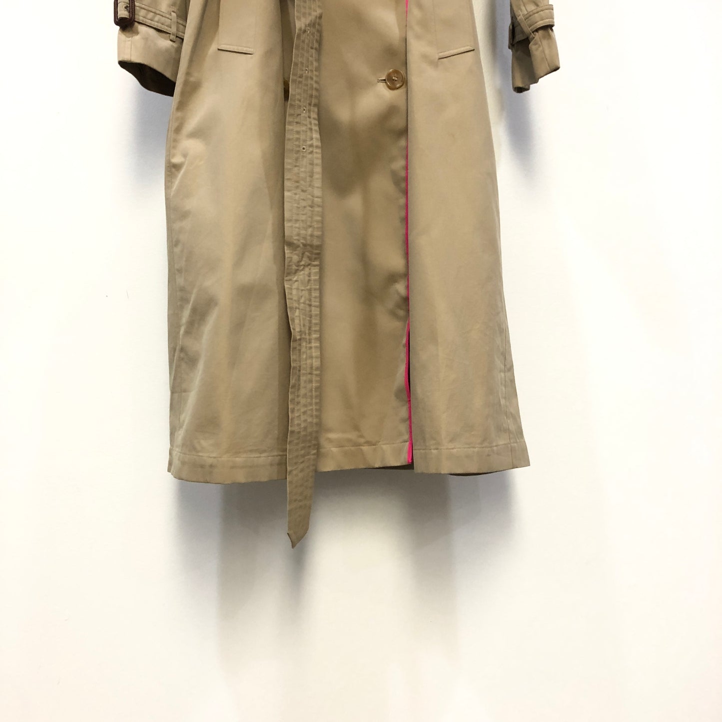 Burberry Camel Double Breasted Long Trench Coat US6