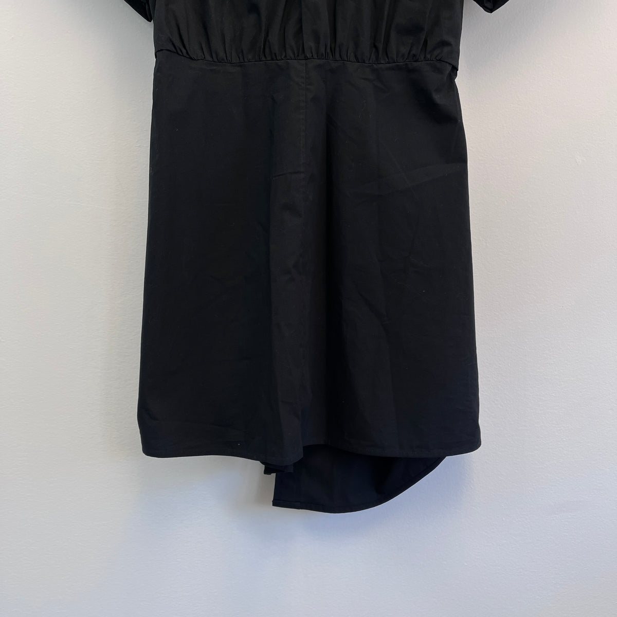 Alexander Wang Black Short Sleeve Shirt Dress Size 6