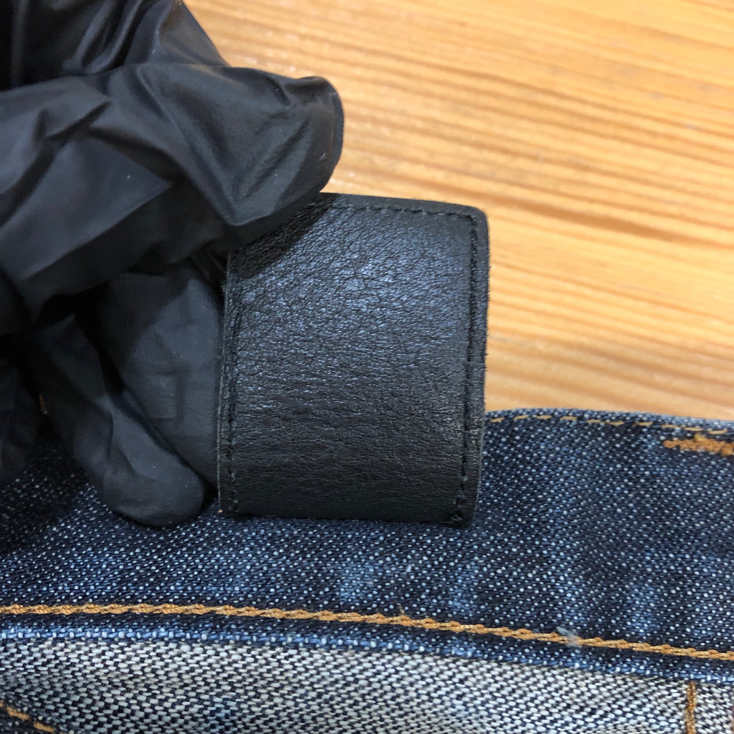 Christian Dior Dark Navy Distressed Straight Leg Denim Jeans Size 30
