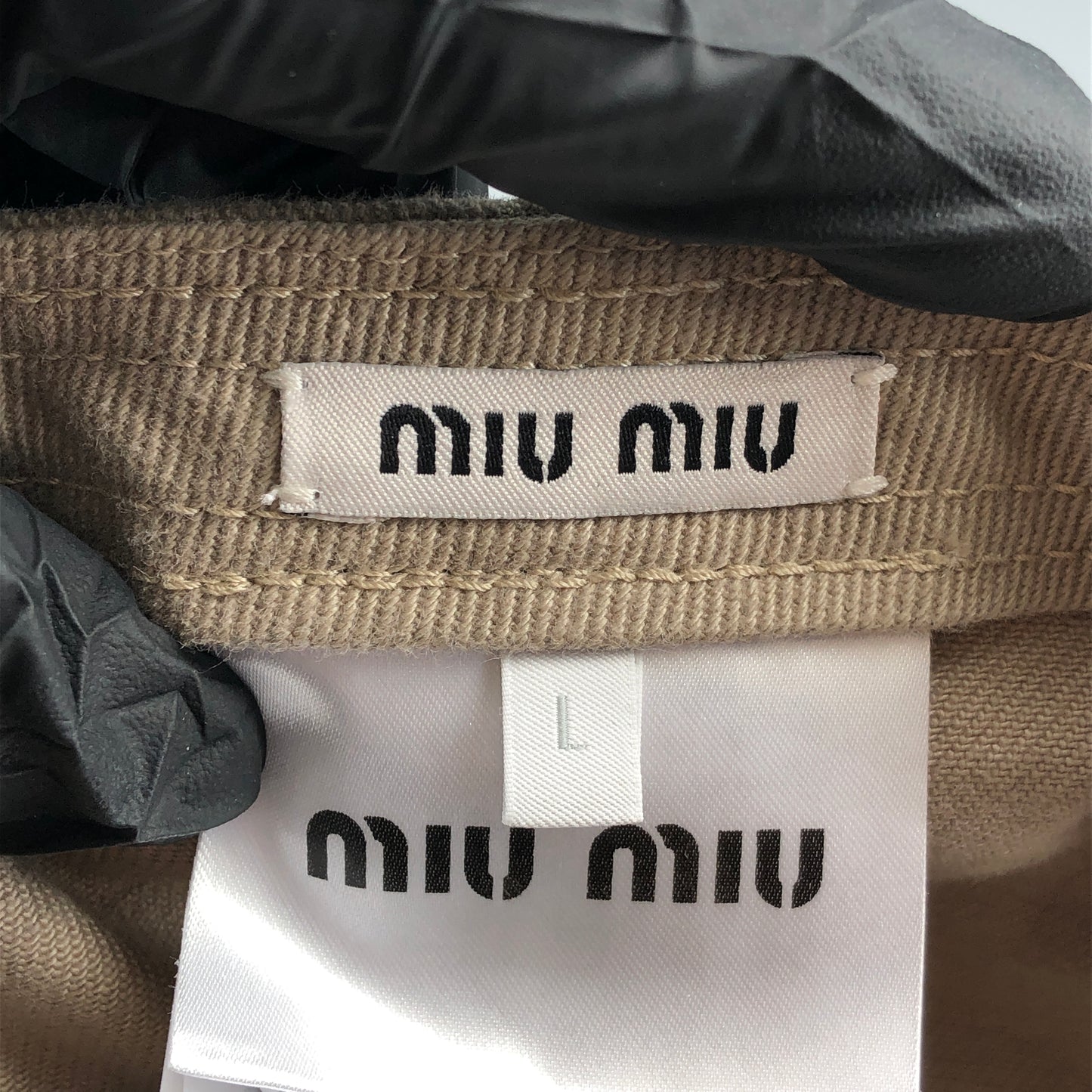 Miu Miu Logo Embroidered Baseball Cap 59 cm Sand