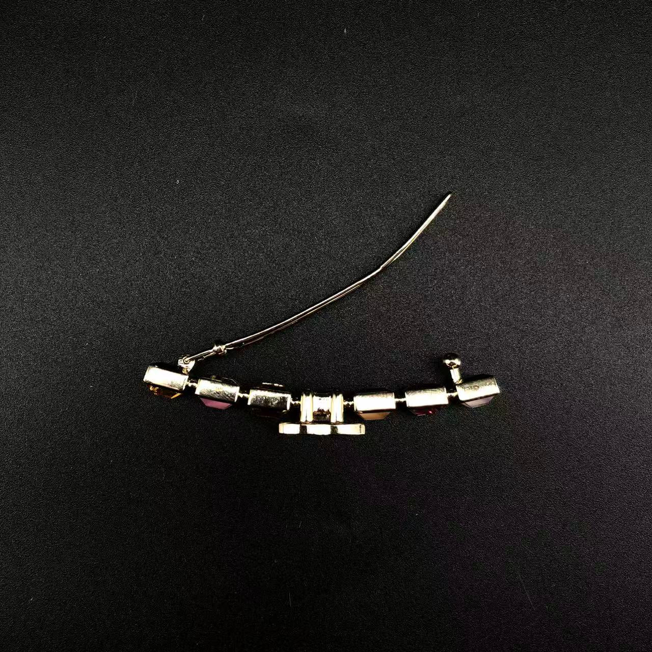 Chanel Crystal Hairpin with CC Logo