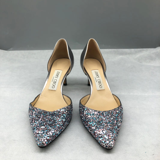 Jimmy Choo Glitter D'Orsay Pointed-Toe Pumps Size 36 Women's shoes