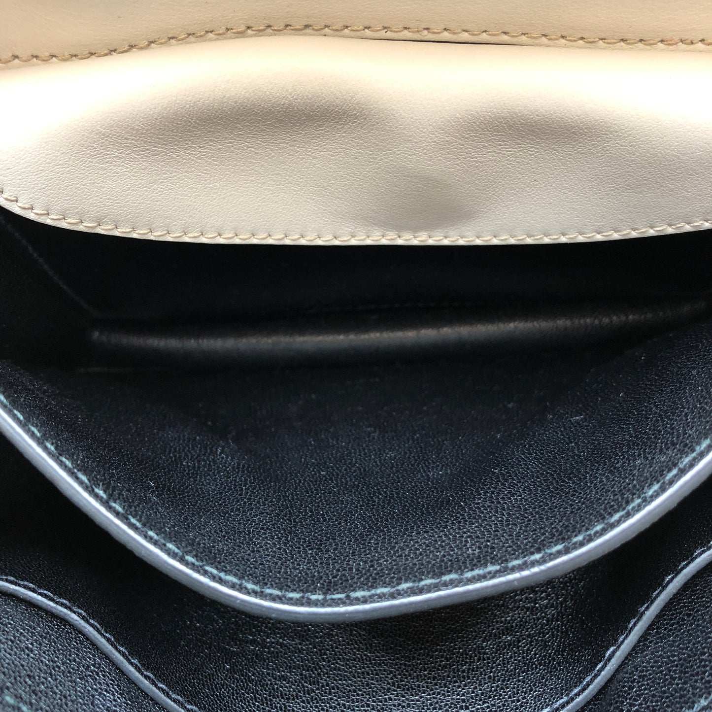 Prada Two-Tone White & Black Cahier Leather Box Crossbody Bag
