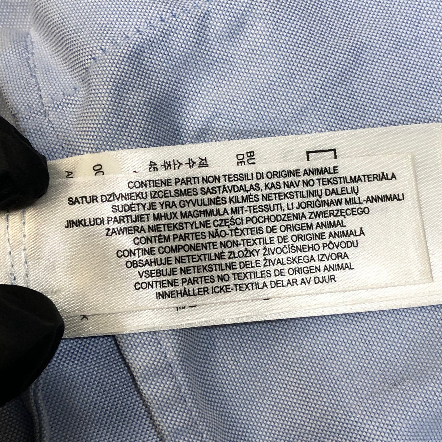 Burberry Light Blue Cotton Letter Print Oversized Long Sleeve Shirt Size 4