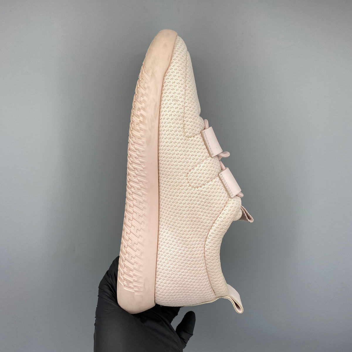 Hermes Blush Pink Knit Fabric Lace Up Sneaker Shoes Size 37.5