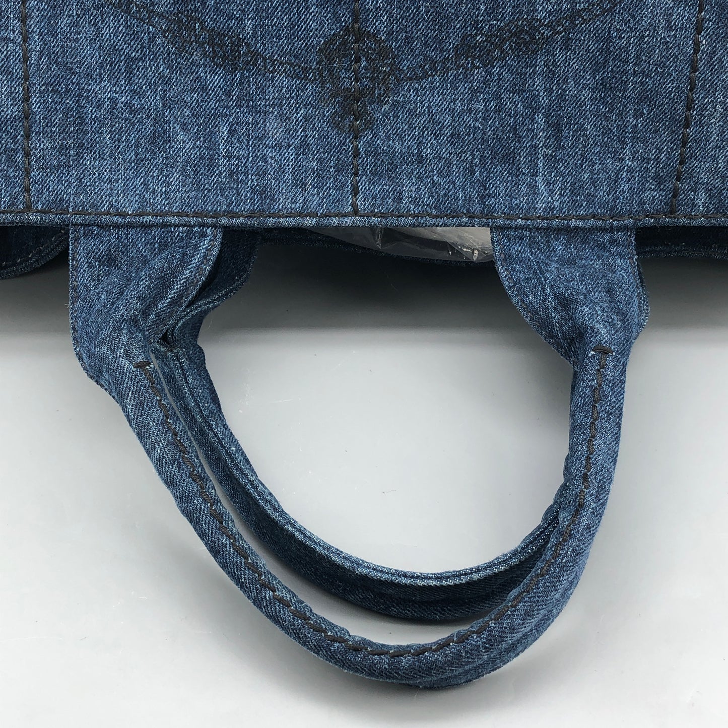 Prada Dark Blue Denim Large Tote Bag Size