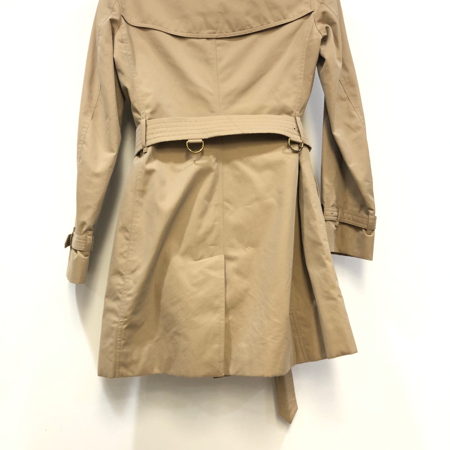 Burberry Tan Double Breasted Mid-Length Trench Coat Size 4
