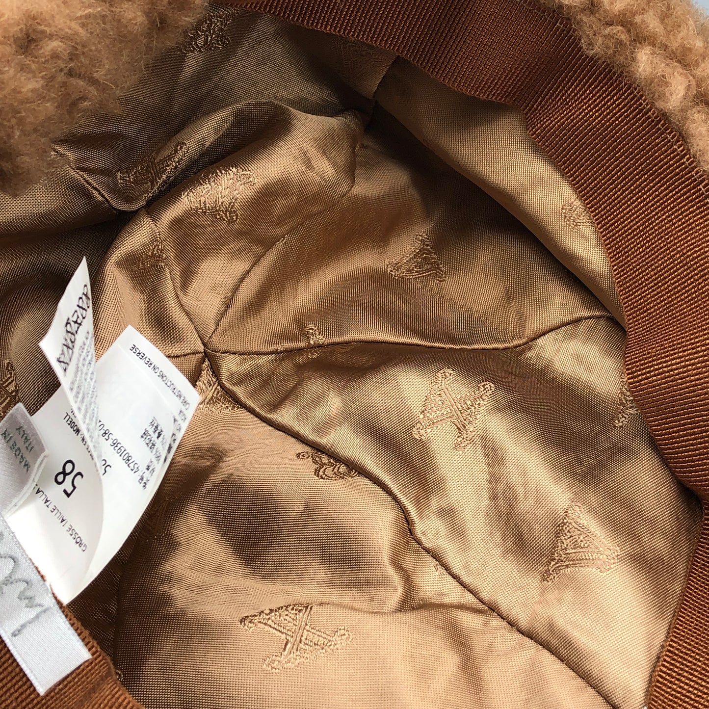 Intrend Brown Fuzzy Teddy Fleece Baseball Cap Size 58cm