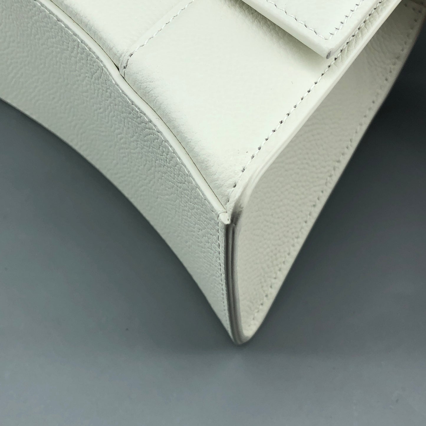 Balenciaga Hourglass Small Top Handle Bag White Smooth Calfskin