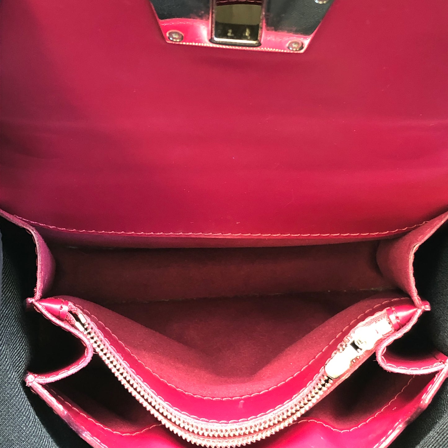 Louis Vuitton Red Epi Sevigne Top Handle Bag