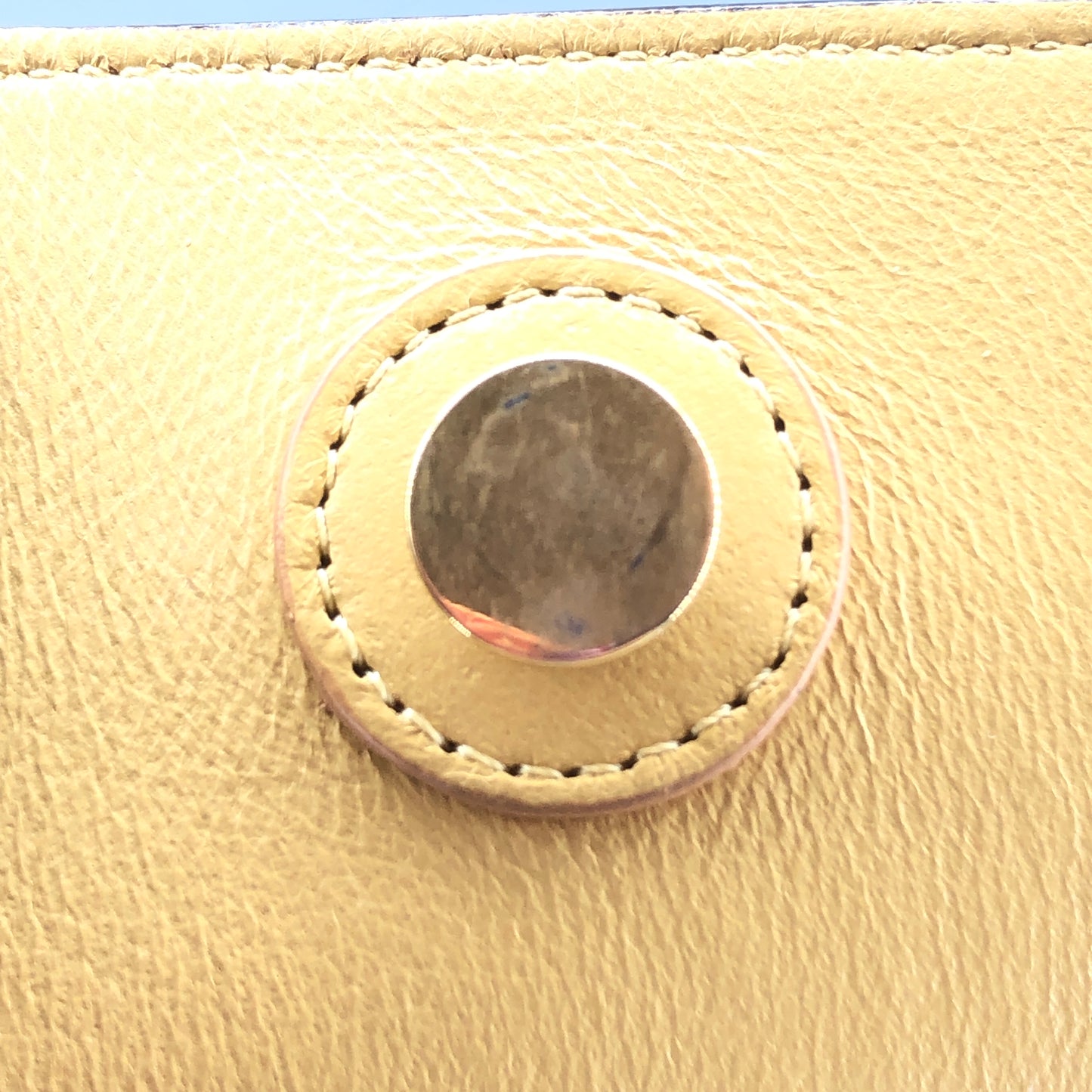 Celine Yellow Grained Calfskin Leather Medium Belt Bag