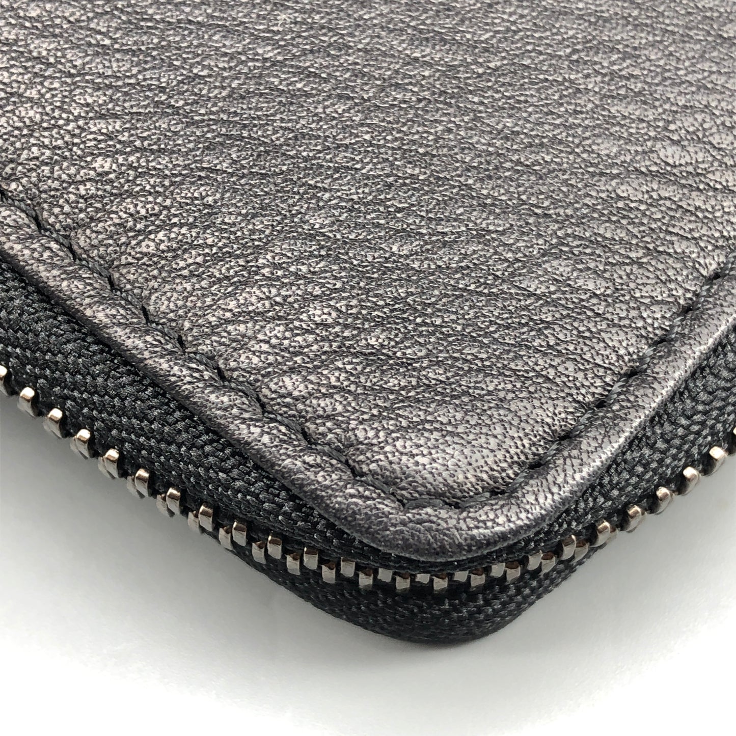 Givenchy 4G Embossed Black Leather Zip Around Long Wallet