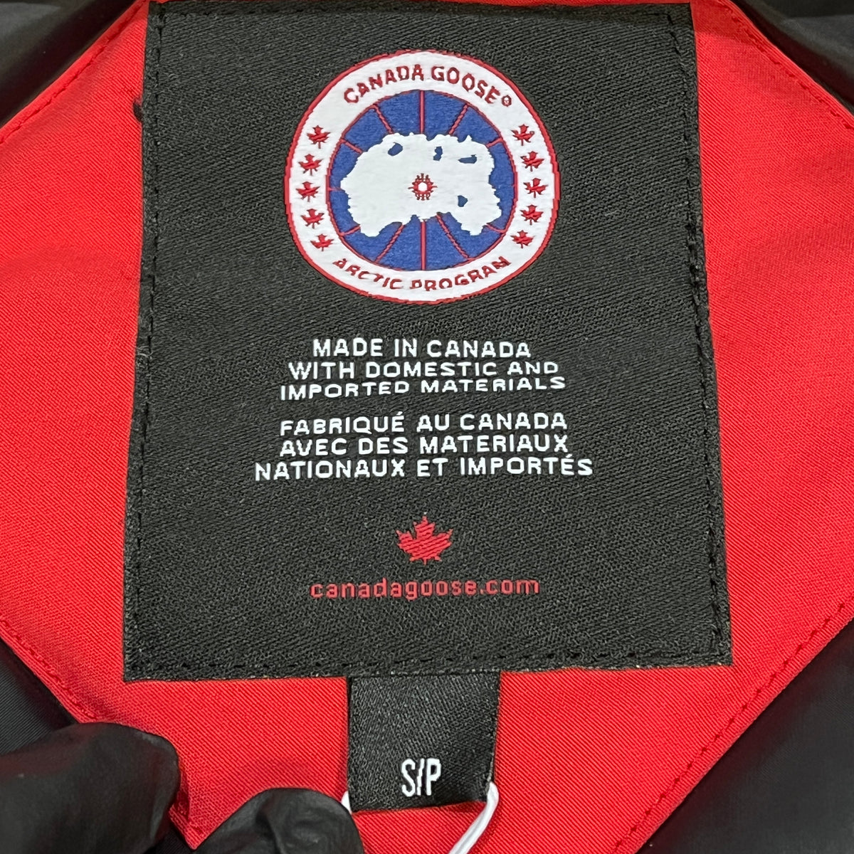 Canada Goose Red Fur Trim Parka Size S