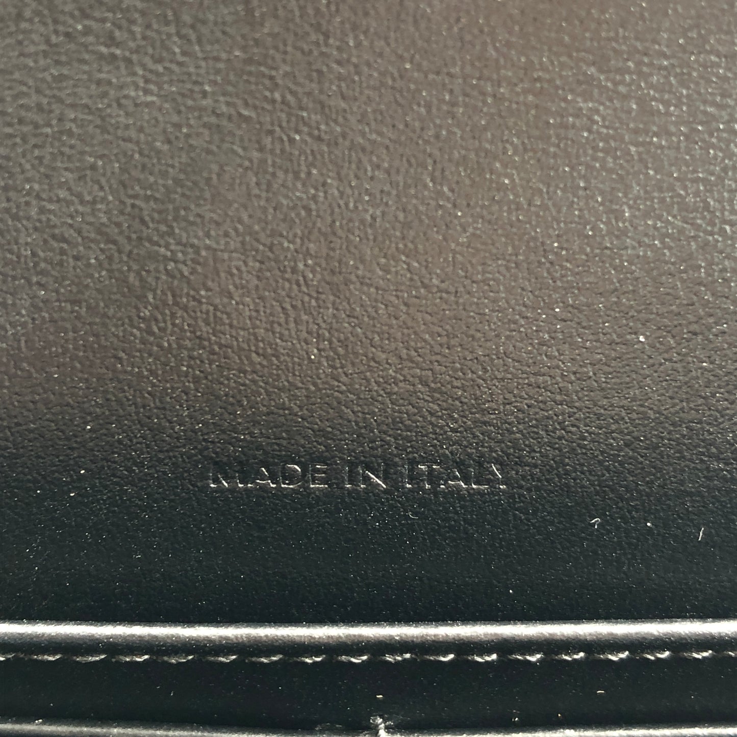 Celine Triomphe Leather WOC Wallet On Chain Crossbody Bag  Black