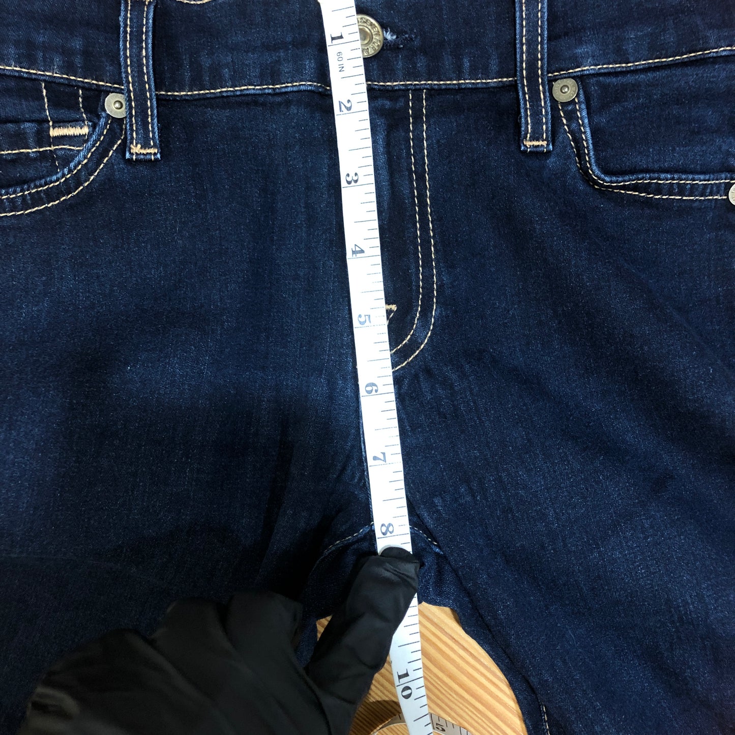 7 For All Mankind Dark Blue Skinny Jeans Size 25
