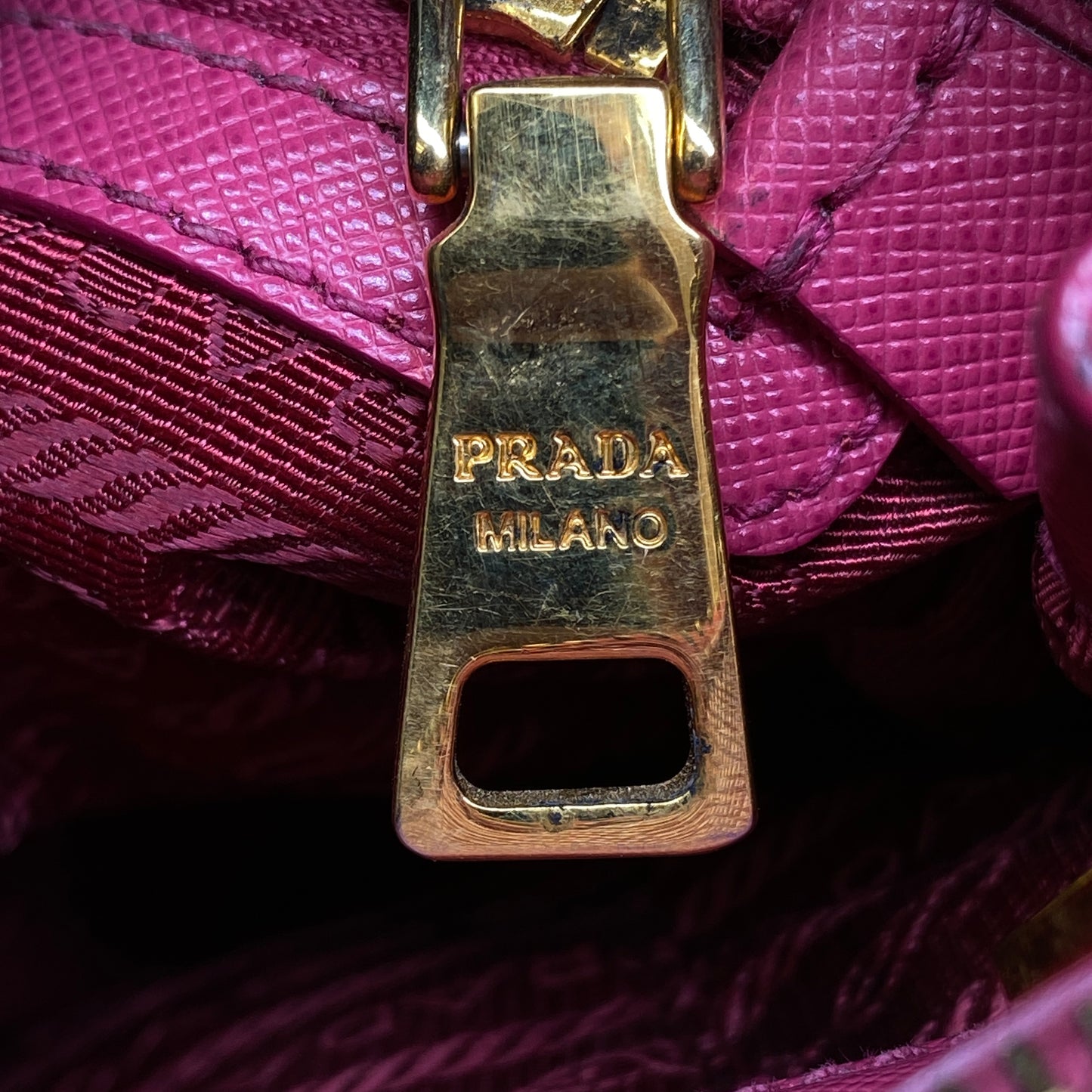 Prada Pink Saffiano Leather Galleria Handbag