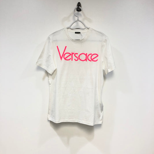 Versace White Logo Print T-Shirt