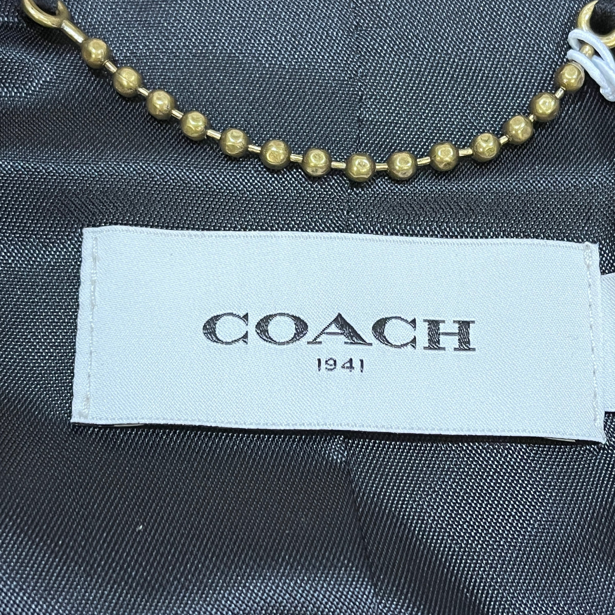 Coach Black Leather Moto Jacket US size 4