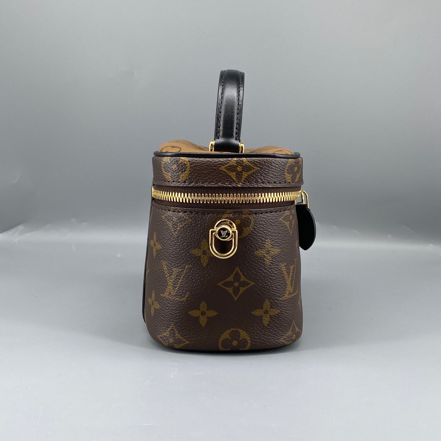 Louis Vuitton Monogram Vanity PM Brown Top Handle Bag