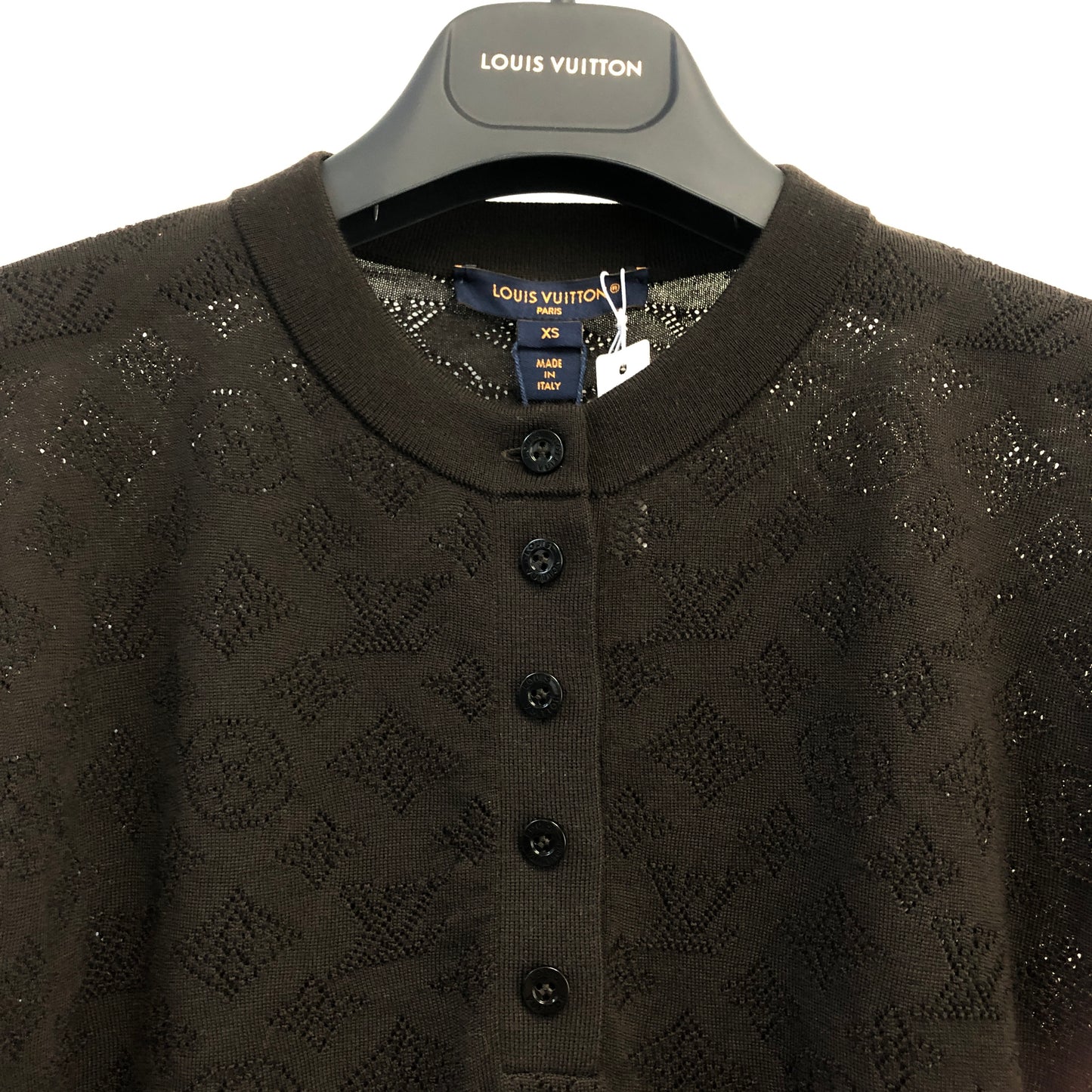Louis Vuitton Monogram Knit Cardigan Size XS Black
