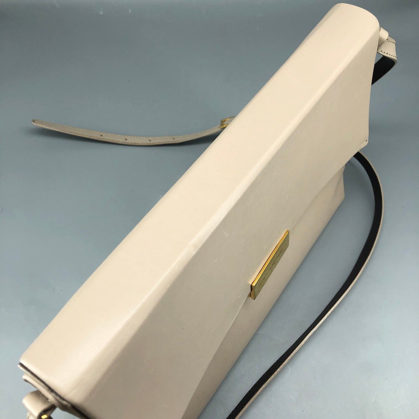 Stella McCartney Taupe Faux Leather Flap Crossbody Bag