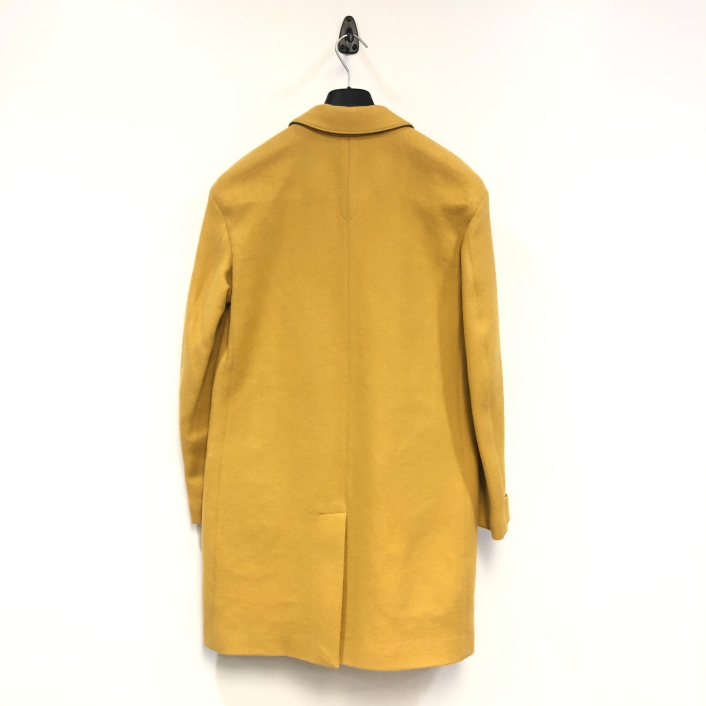 Burberry Yellow Single Breasted Wool Coat Size 6