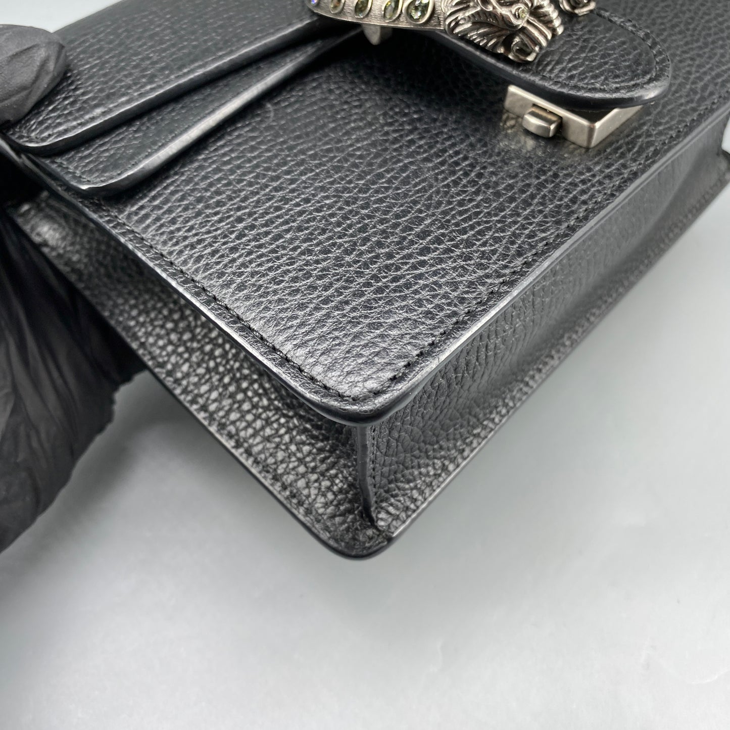 Gucci Mini Dionysus Black Leather Shoulder Bag