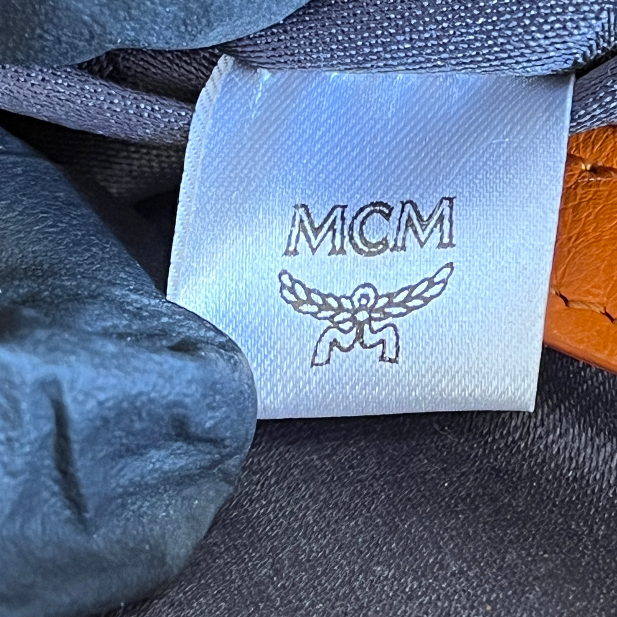 MCM Orange Visetos Backpack