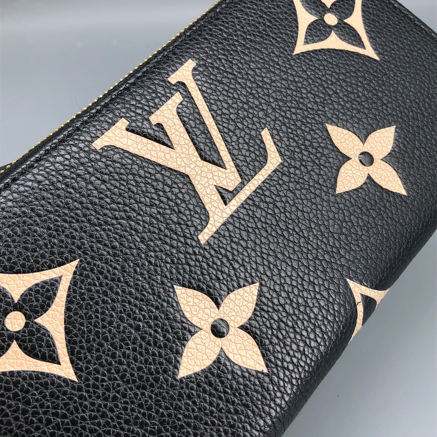 Louis Vuitton Black Monogram Empreinte Zippy Wallet