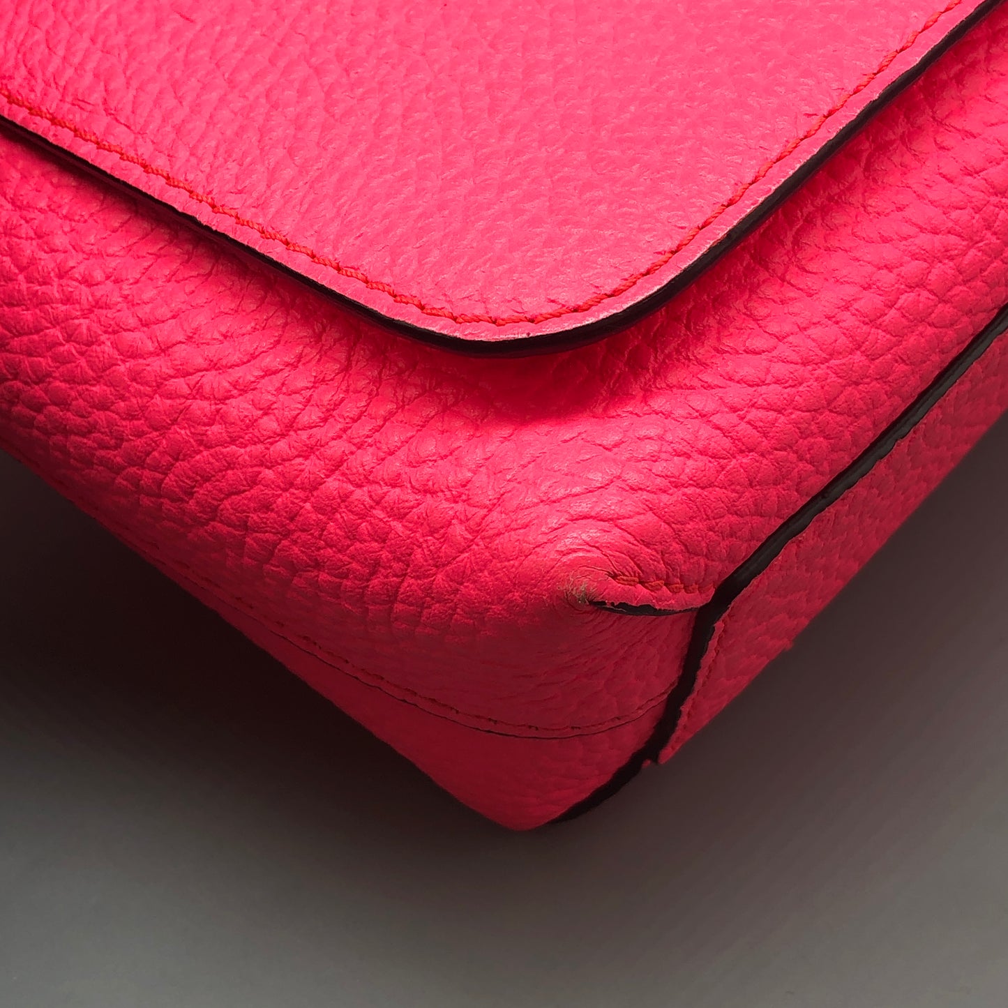 Burberry Pink Grained Leather Crossbody Bag