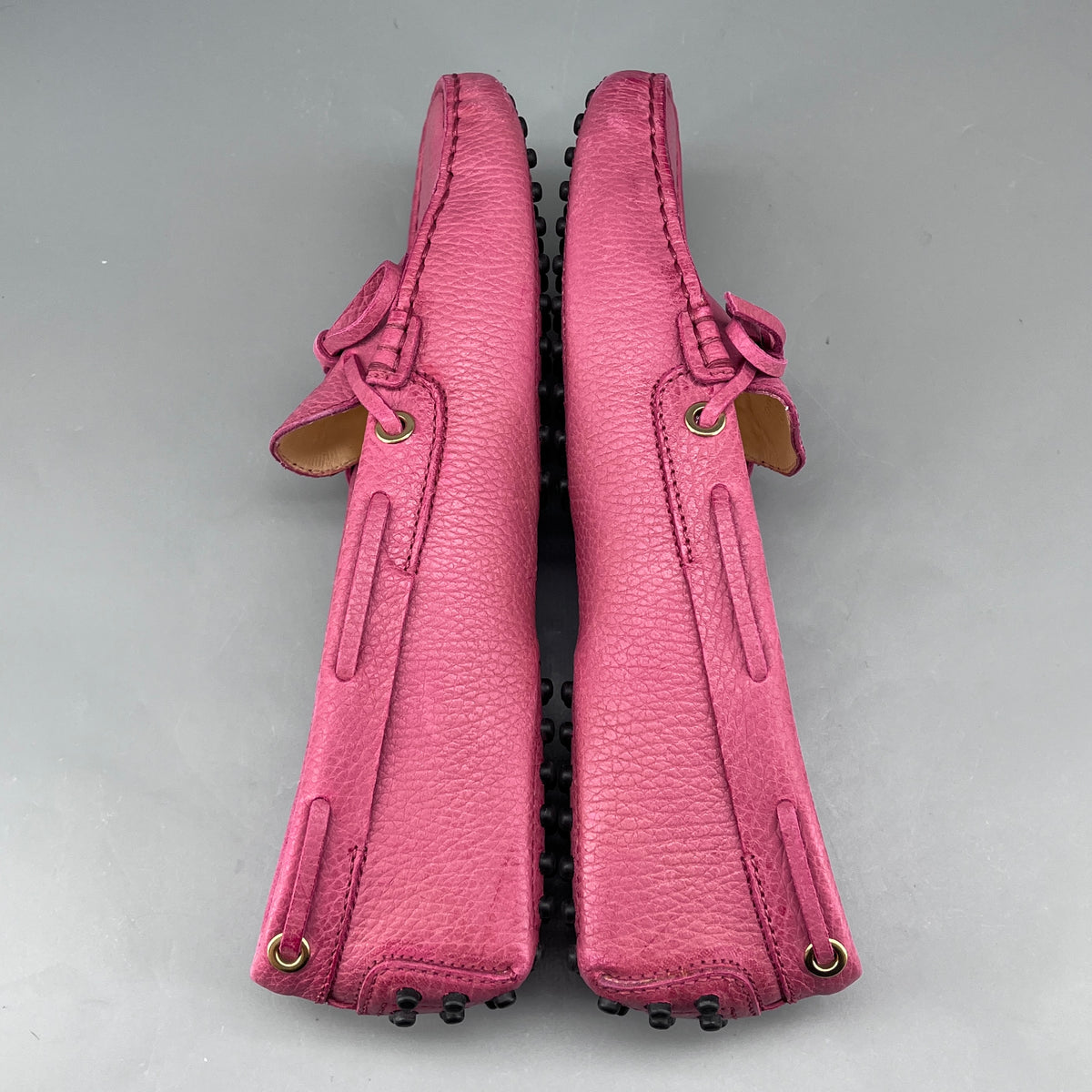 Tod's Pink Leather Driving Loafers size 37