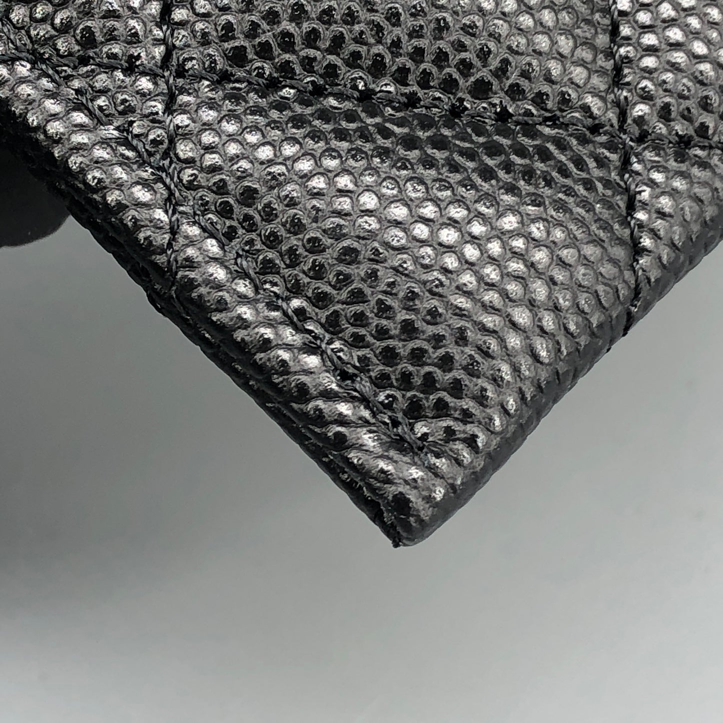Chanel NWT Black Quilted Caviar Leather Card Holder