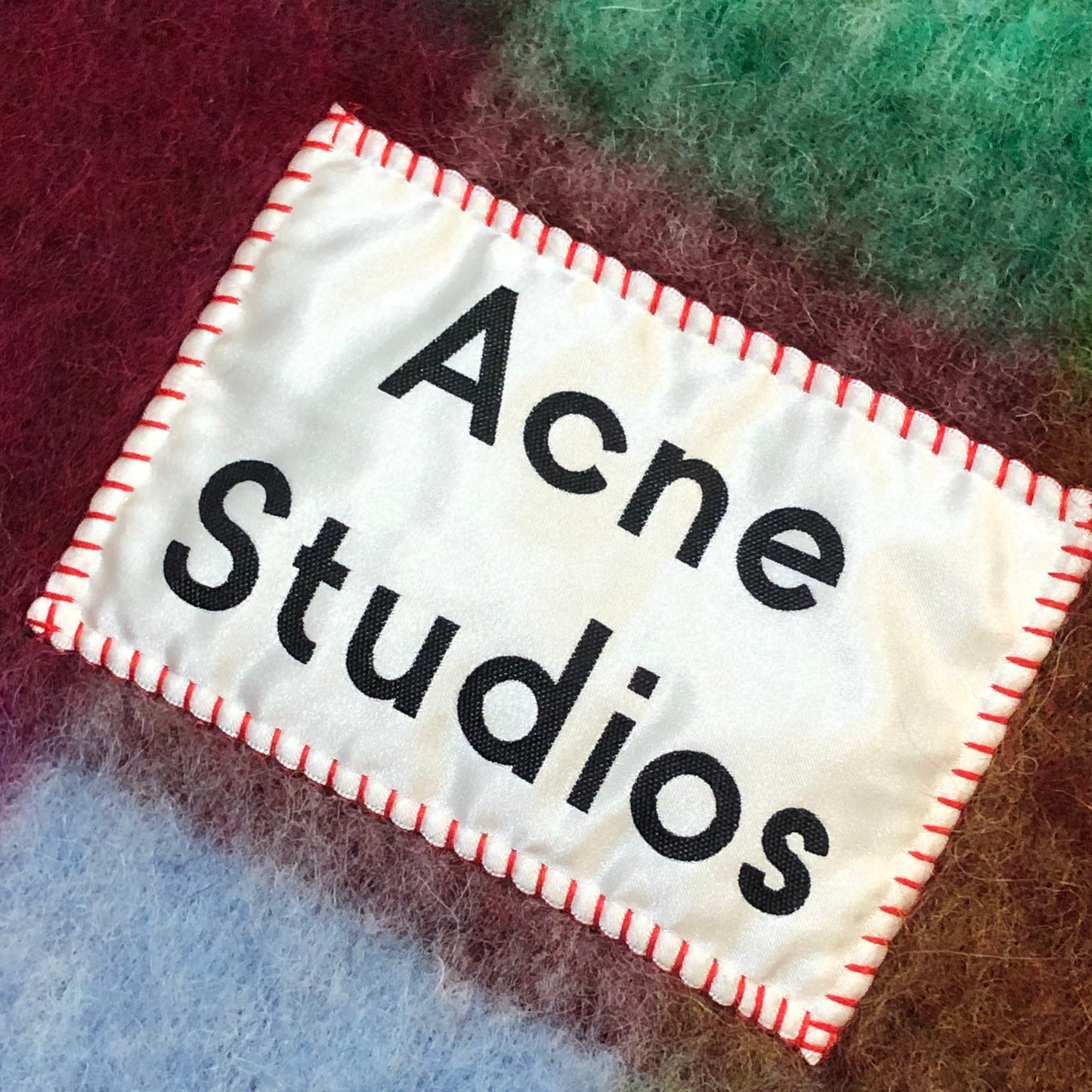 Acne Studios Multi‑Color Check Fringe Scarf 218*28cm