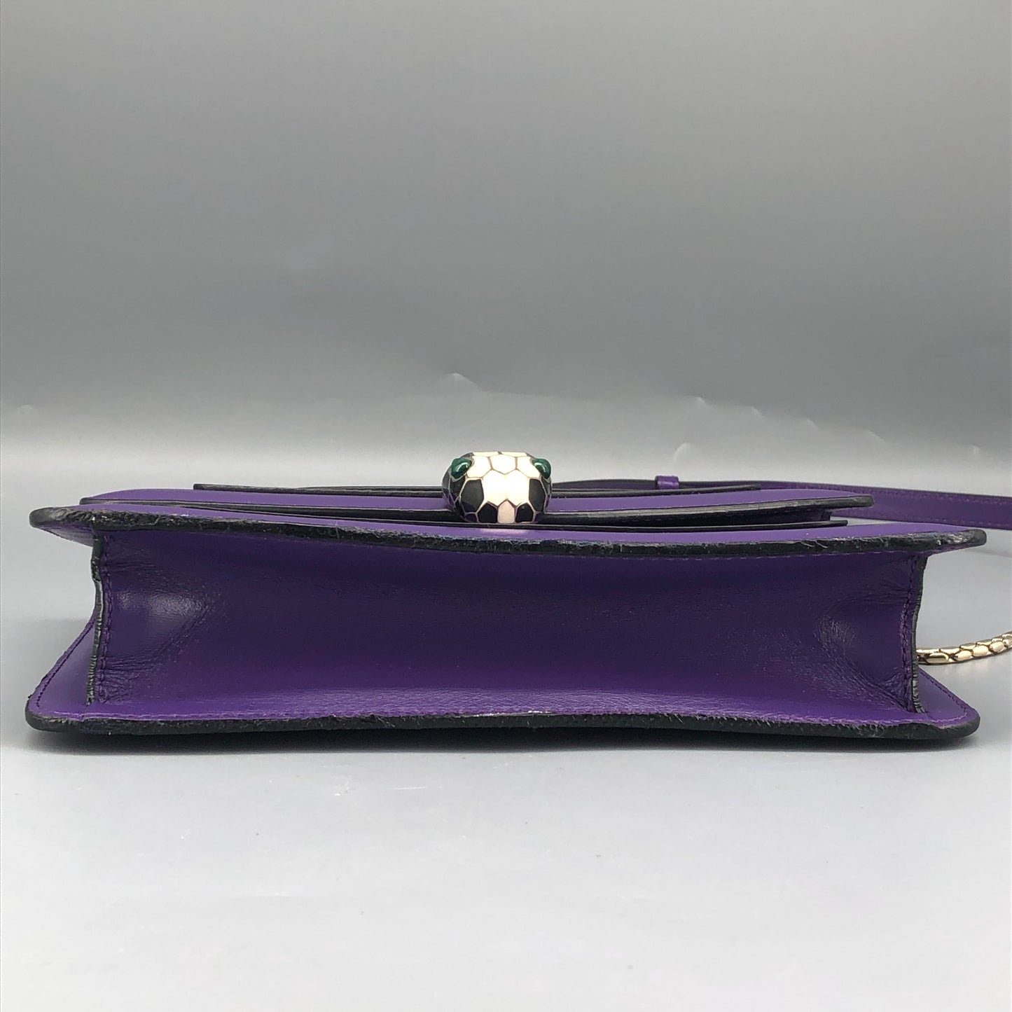 Bulgari Purple Serpenti Forever Flap Shoulder Bag