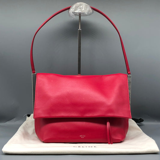 Celine Leather Shoulder Bag Red/Pink