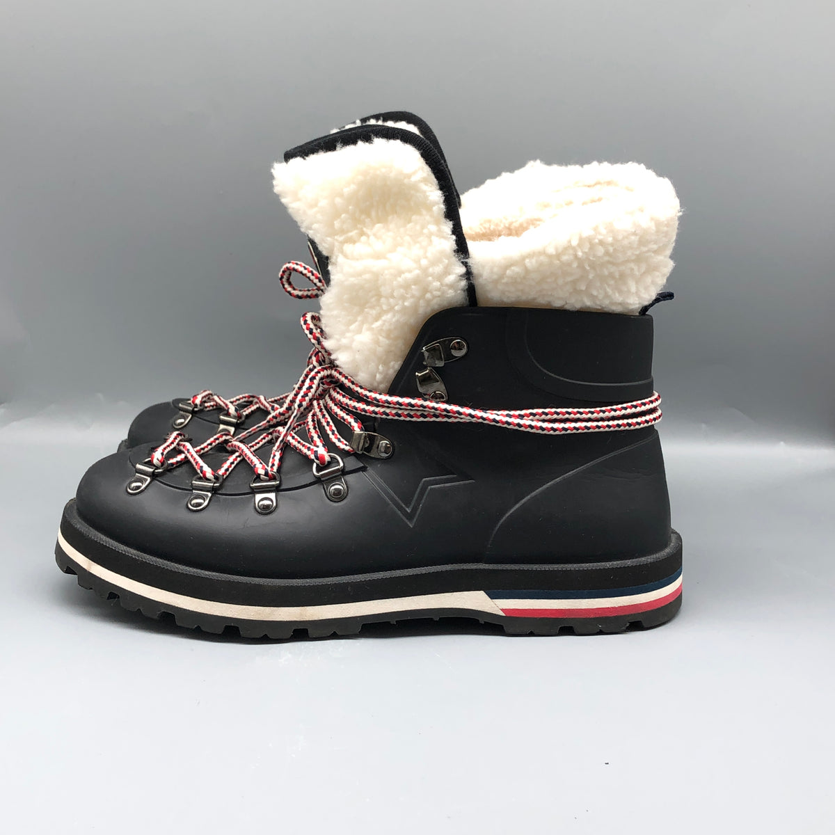 Moncler Women Shearling Lined Winter Boots Size 36