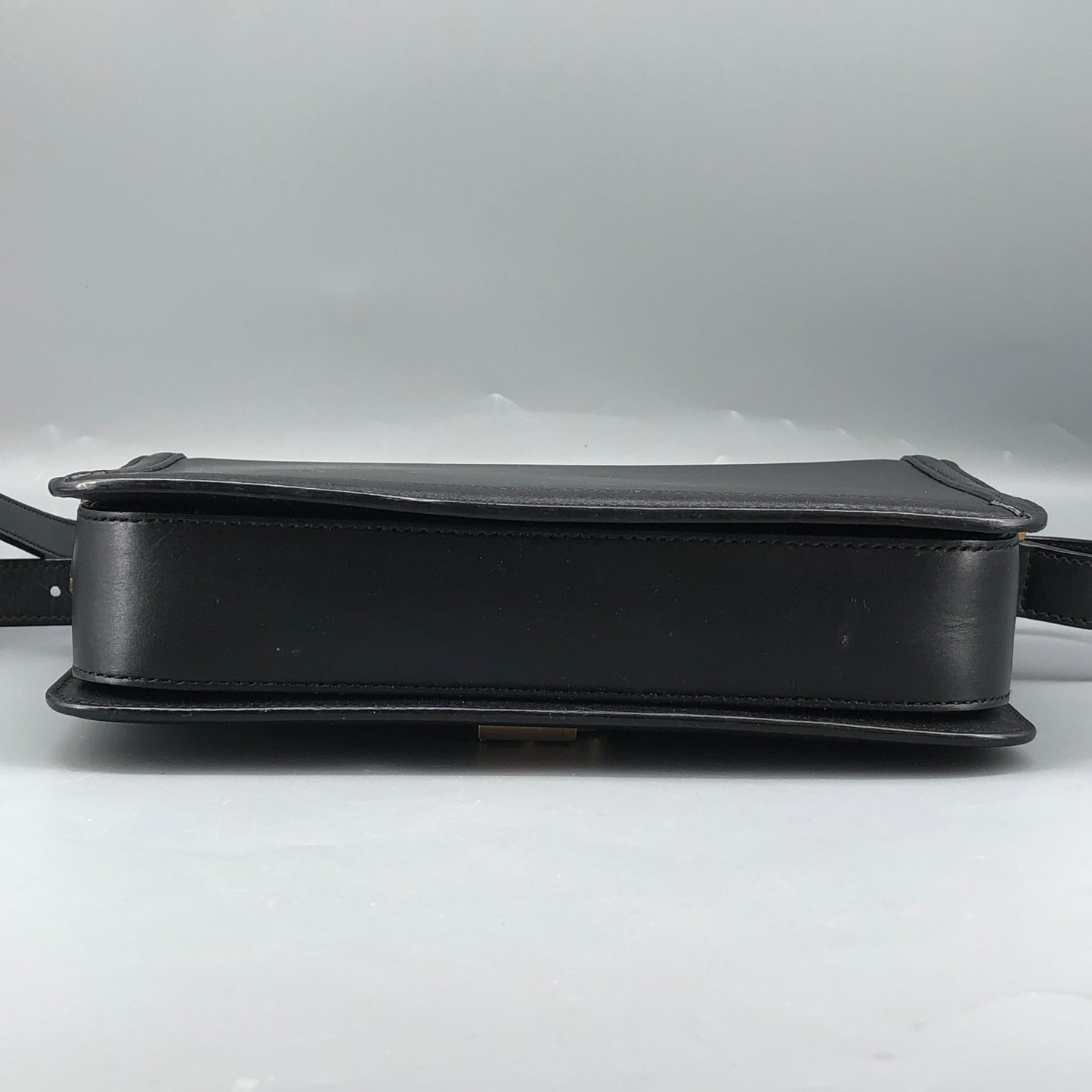 Saint Laurent Box Calfskin Solferino Satchel Bag Black