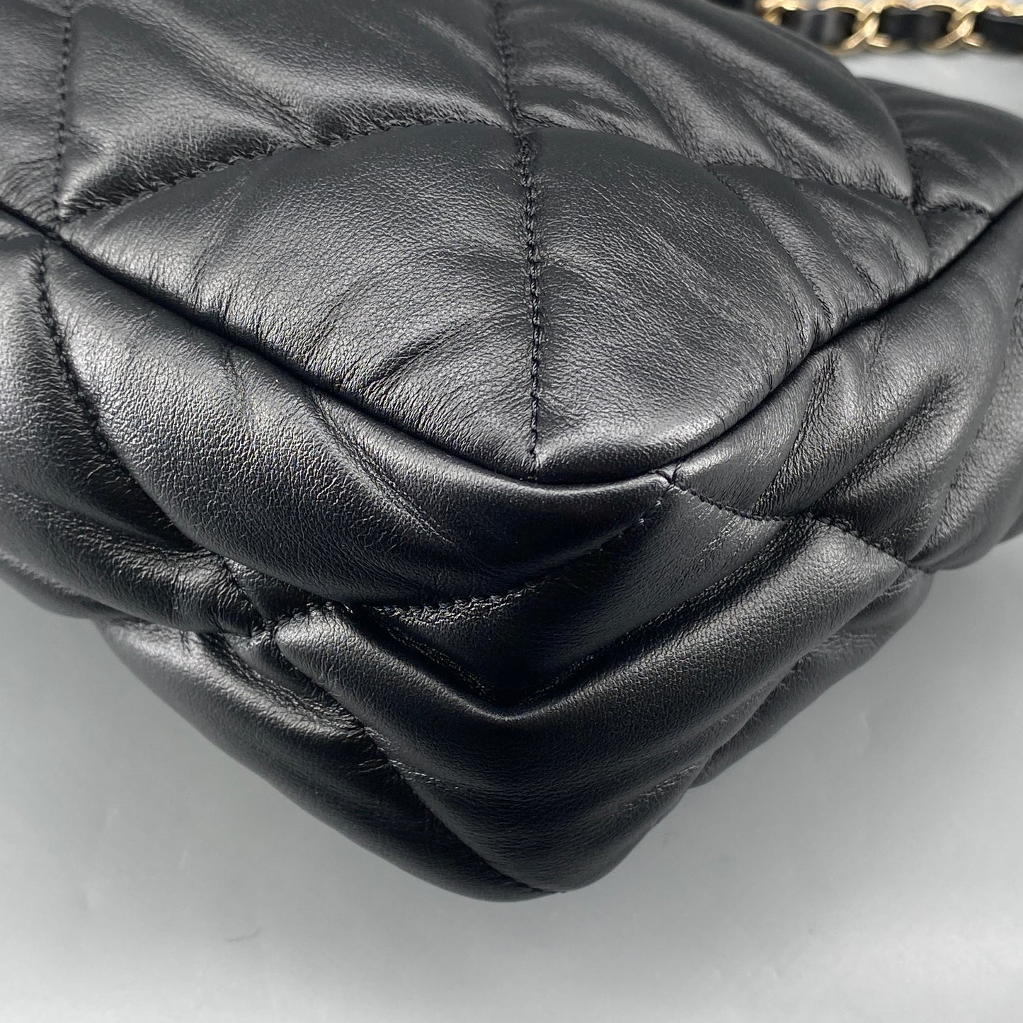 Chanel Black Quilted Bubbly Flap Crossbody Bag