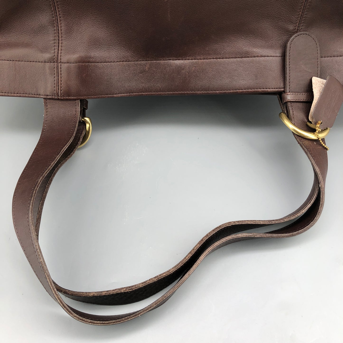 Coach Vintage Leather Tote Bag Dark Brown